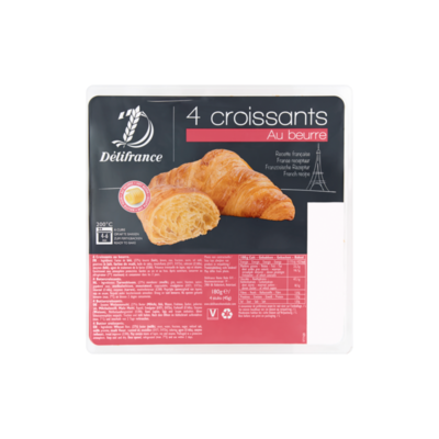 Délifrance Croissants Au Beurre 4 Stuks